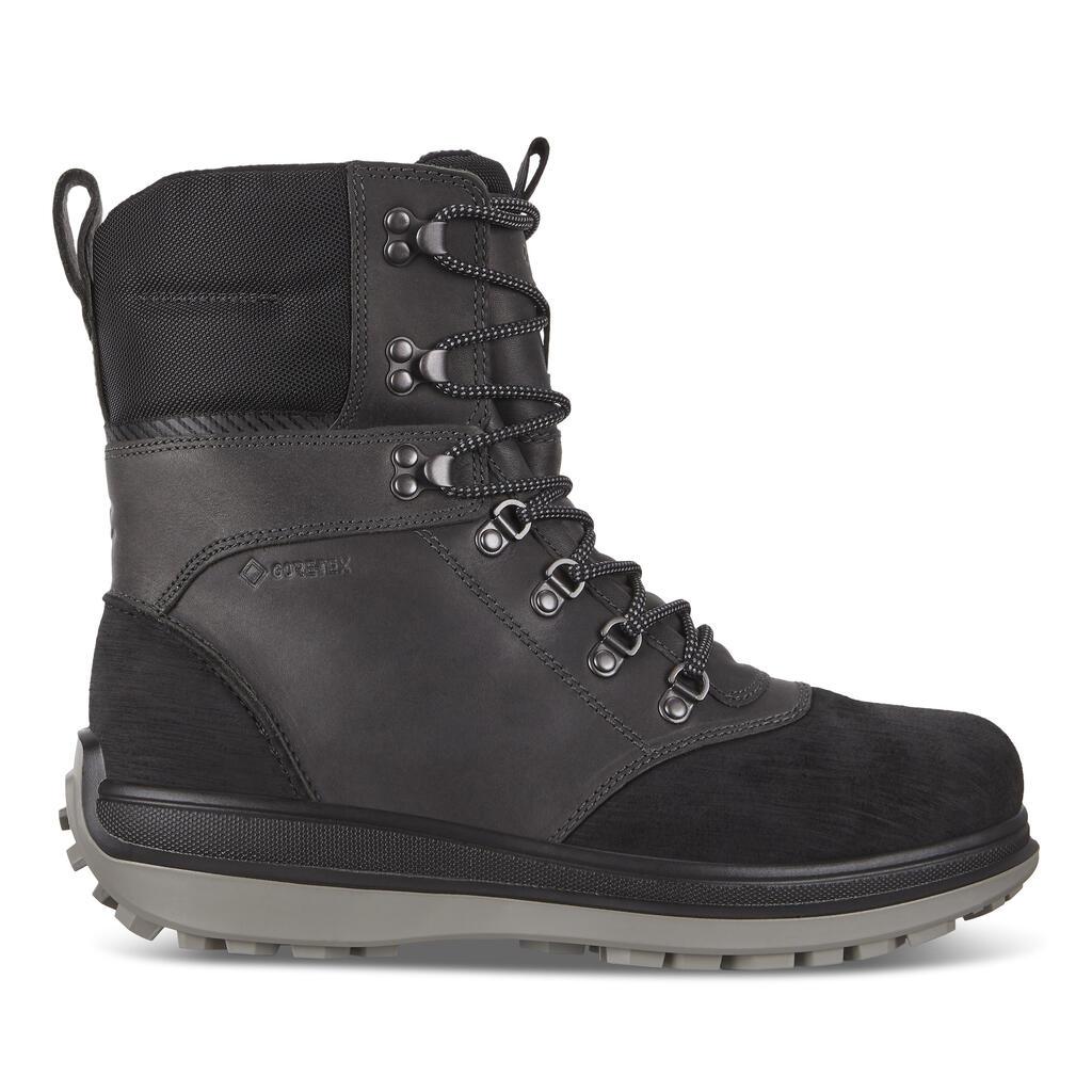 Ecco Roxton Mens Hiking Boots In Black/Grey - India FQD-319246
